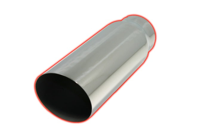 15 Deg Angle Cut | Polished 304 Stainless Exhaust Tip
